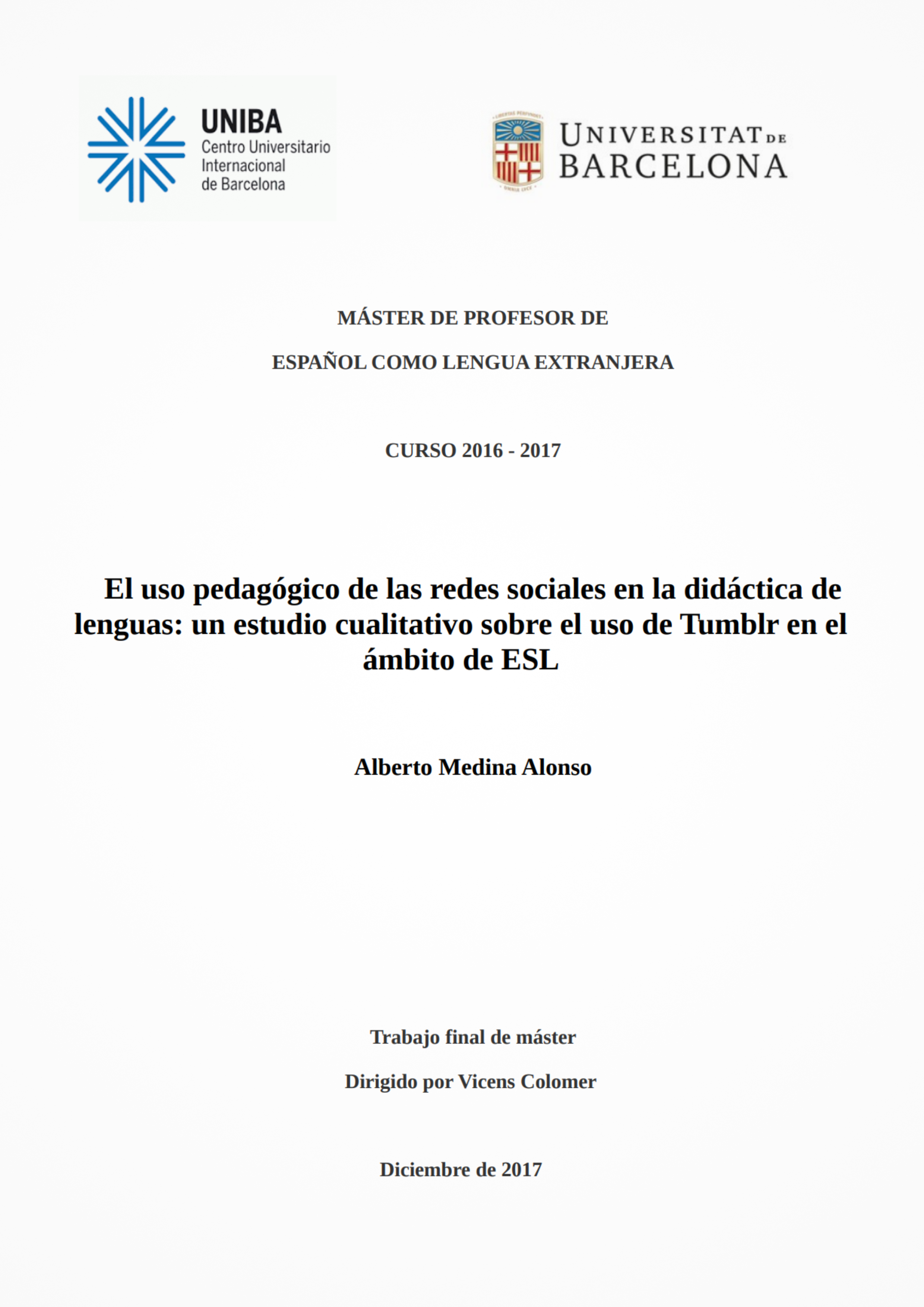 Master’s Thesis